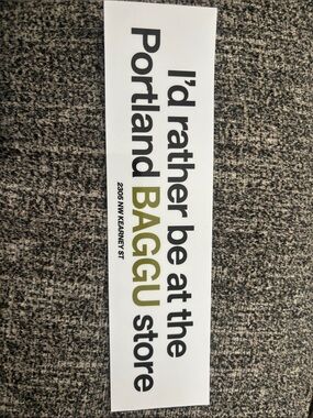 EXCLUSIVE BAGGU Portland bumper sticker